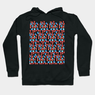 red and blue buds Hoodie